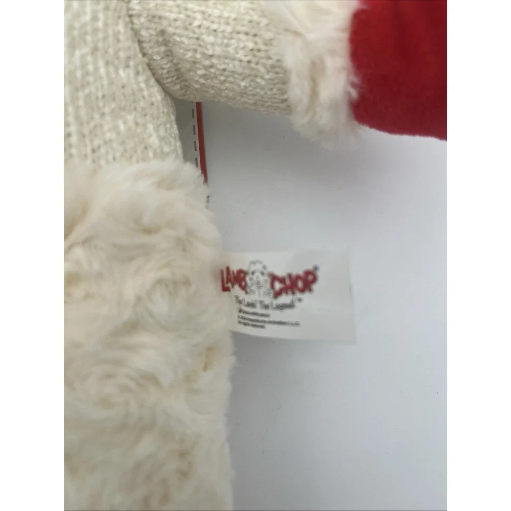 LAMB CHOP PET PLUSH SQUEAK TOY, Santa Multipet Lamb Chop 13
